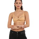 Solid Net Bralette for Women – Beige, Non-Padded & Comfortable | Flirty Fits