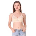 Light Beige Lace Everyday Bra – Non-Wired & Breathable