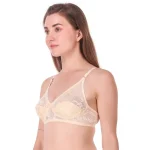 Light Beige Lace Everyday Bra – Non-Wired & Breathable