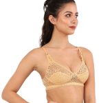 Solid Net Bralette for Women – Beige, Non-Padded & Comfortable | Flirty Fits